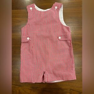 Red Gingham Little English Jon Jon